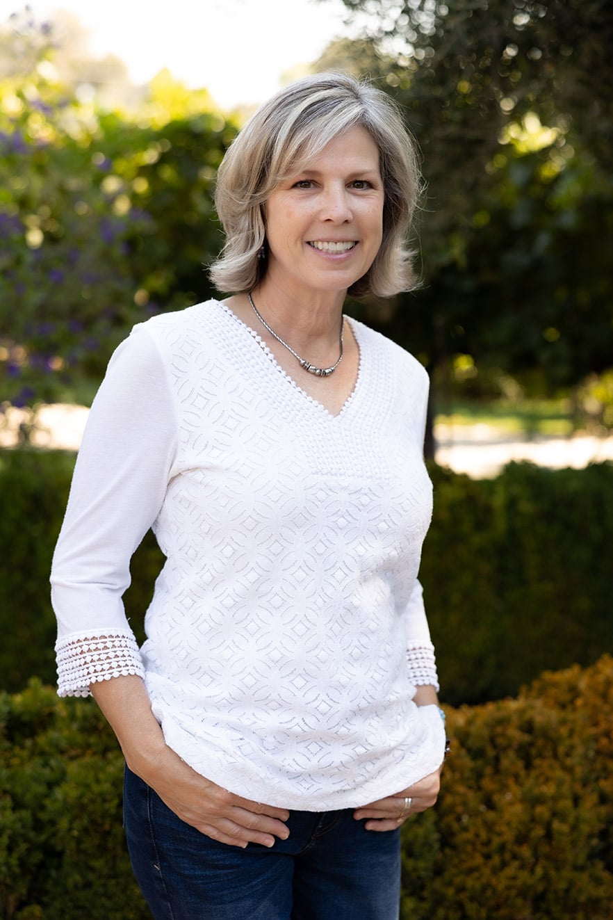 Christine is fresh and ready to welcome guests to the winery.