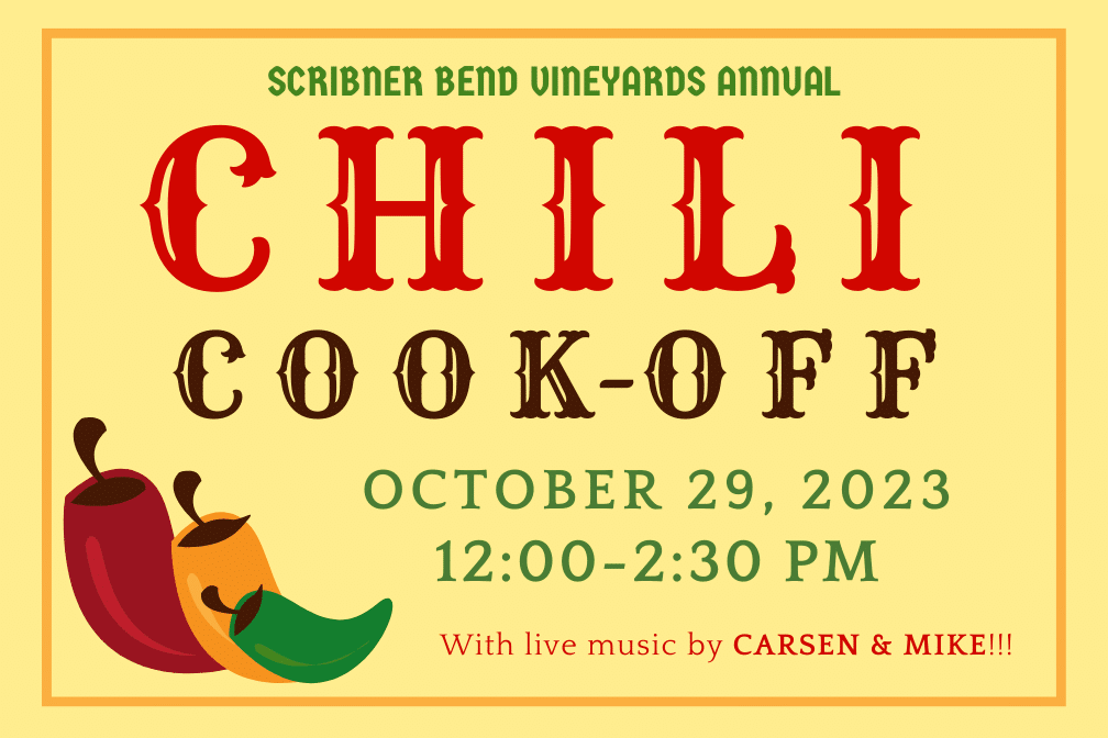 Scribner Bend Vineyards' Annual Chili Cookoff 10.29.23