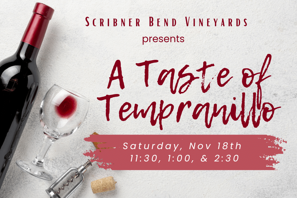 Experience a guided Tempranillo Tasting with us November 18th!