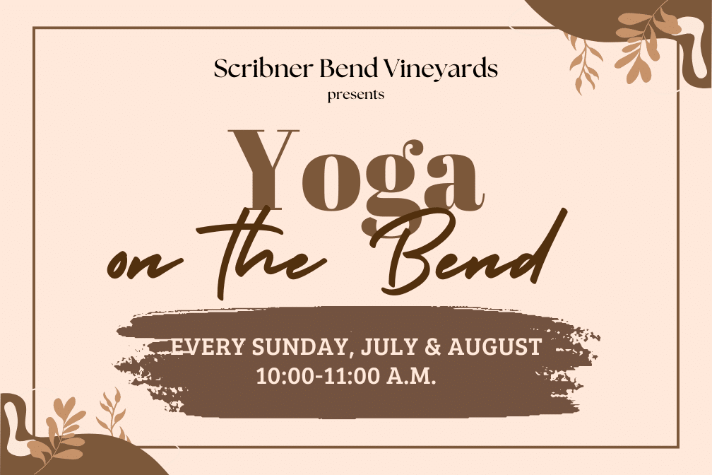 Yoga on the Bend on Sunday, August 25th from 10:00-11:00 a.m.