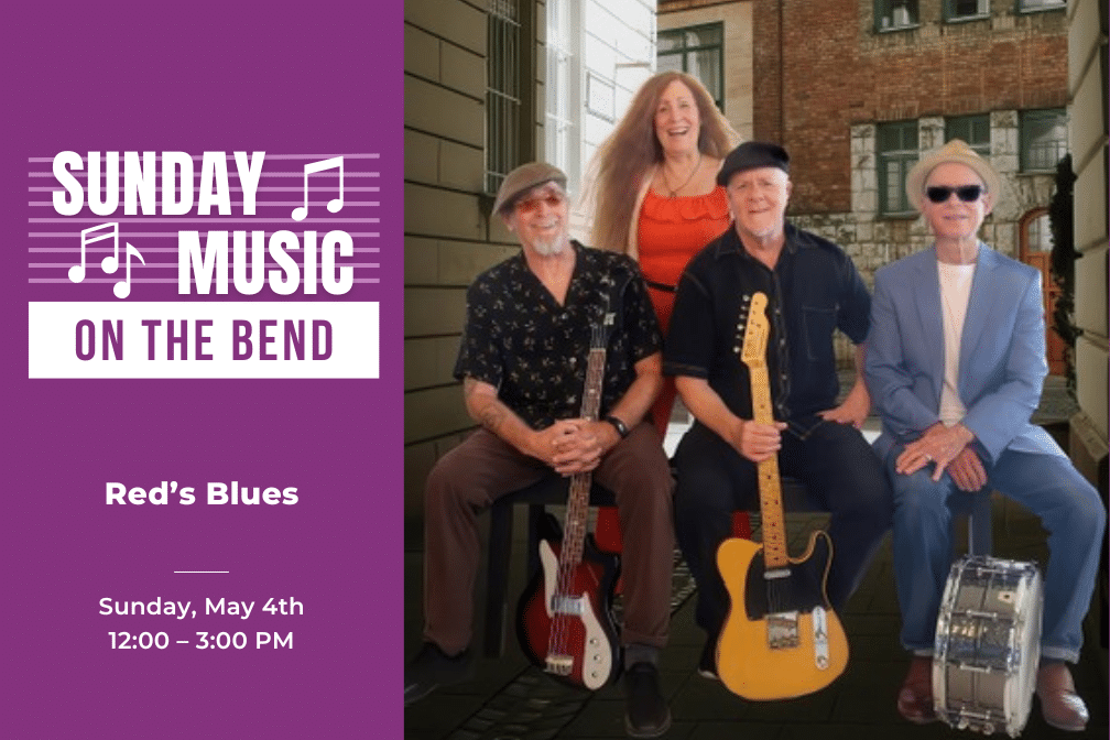 Sunday Music on the Bend with Red's Blues at Scribner Bend Vineyards on Sunday, May 4th from 12:00-3:00 pm.